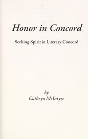 Honor in Concord by Cathryn McIntyre