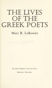 Cover of: The lives of the Greek poets