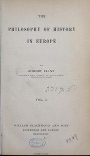 Cover of: The philosophy of history in Europe