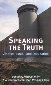 Cover of: Speaking The Truth: Zionism, Israel, And Occupation
