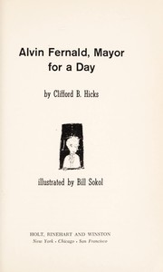 Cover of: Alvin Fernald, Mayor for a day