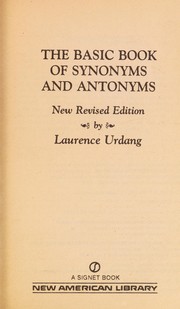 Cover of: The Basic Book of Synonyms and Antonyms