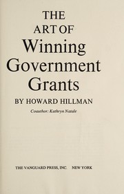 Cover of: The art of winning government grants