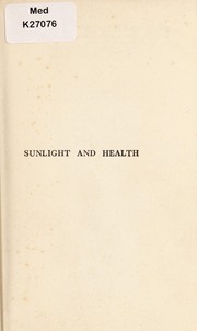 Cover of: Sunlight and health