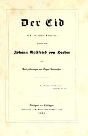 Cover of: Der Cid