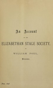 Cover of: An account of the Elizabethan Stage Society