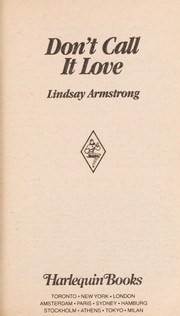 Cover of: Don't Call It Love