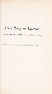 Cover of: Strindberg in inferno.