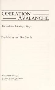 Cover of: Operation Avalanche: The Salerno Landings, 1943