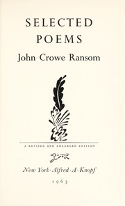Cover of: Selected poems.