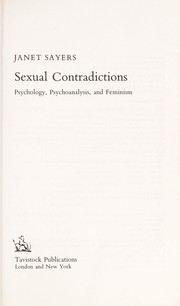 Cover of: Sexual contradictions by Janet Sayers