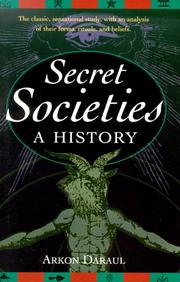 Cover of: Secret Societies by Arkon Daraul