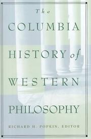 Cover of: The Columbia History of Western Philosophy