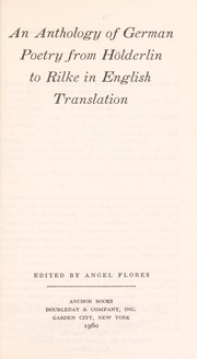 Cover of: An anthology of German poetry from Holderlin to Rilke in English translation.