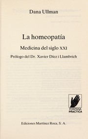 Cover of: La homeopati a by Dana Ullman