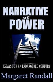 Cover of: Narrative of Power: Essays for an Endangered Century