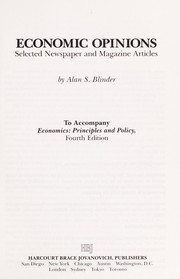 Cover of: Economic opinions: selected newspaper and magazine articles