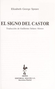 Cover of: El signo del castor by Elizabeth George Speare
