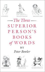 Cover of: The Superior Person's Books of Words
