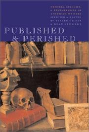 Cover of: Published & perished: memoria, eulogies & remembrances of American writers