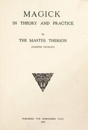 Cover of: Magick in theory and practice