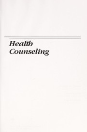 Cover of: Health counseling