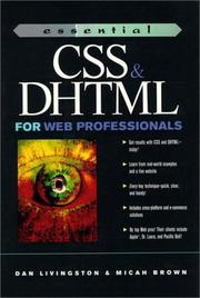 Essential CSS & DHTML for Web professionals