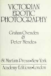 Cover of: Victorian erotic photography by Graham Ovenden