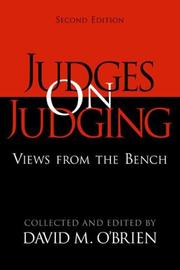Cover of: Judges on judging: views from the bench
