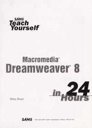Cover of: Macromedia Dreamweaver 8 in 24 hours