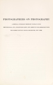 Cover of: Photographers on photography
