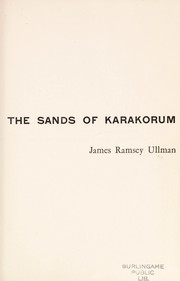 Cover of: The sands of Karakorum.