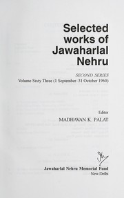 Cover of: Selected Works of Jawaharlal Nehru: Volume 2 (Selected Works of Jawaharlal Nehru Second Series)
