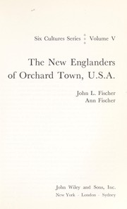Cover of: The New Englanders of Orchard Town, U.S.A.