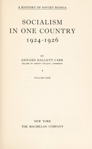 Socialism in One Country, 1924-1926. Volume 2 by E. H. Carr, R.W. Davies
