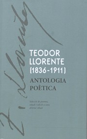 Cover of: Teodor Llorente (1836-1911) by 