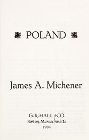 Cover of: Poland by James A. Michener