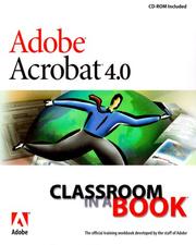 Cover of: Adobe Acrobat 4.0 Classroom in a Book (The Classroom in a Book Series)