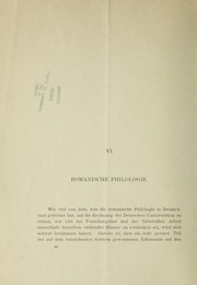 Cover of: Romanische philologie