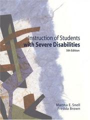 Cover of: Instruction of students with severe disabilities