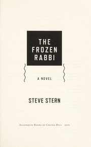Cover of: The frozen rabbi: a novel