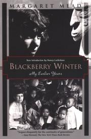 Cover of: Blackberry winter: my earlier years