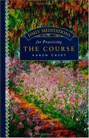 Cover of: Daily meditations for practicing the Course