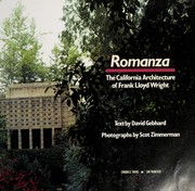 Cover of: Romanza: the California architecture of Frank Lloyd Wright