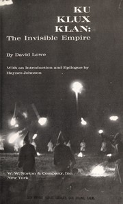 Cover of: Ku Klux Klan: the invisible empire.