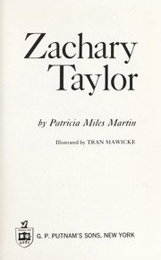 Cover of: Zachary Taylor.