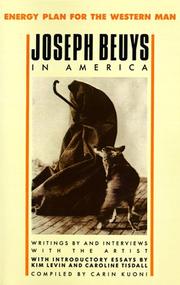 Cover of: Joseph Beuys in America: Energy Plan for the Western Man