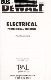 Electrical professional reference by Paul Rosenberg