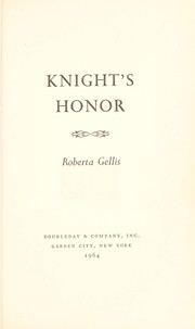 Cover of: Knight's honor.