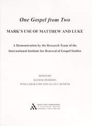 One Gospel from two by David Barrett Peabody, Allan J. McNicol, Lamar Cope
